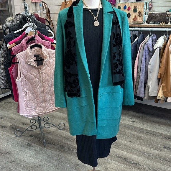 Piazza Sempione Wool Cashmere Blend Coat - Size IT 46 (US 14/16) - Picture 2 of 9